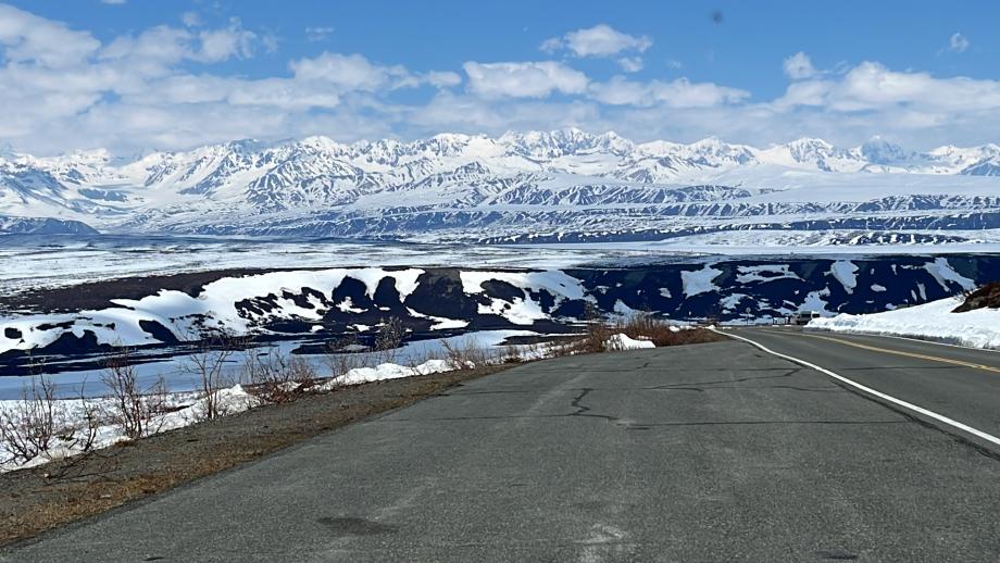 aan het eind van de Denali Highway