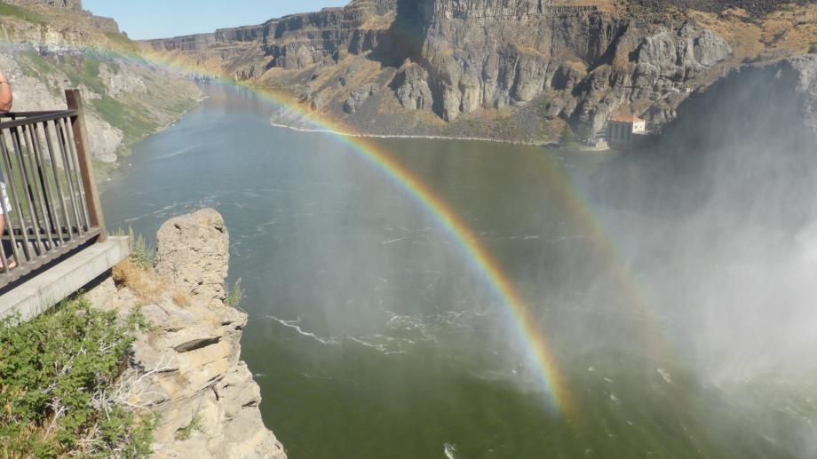 Regenboog bij Shoshone Falls